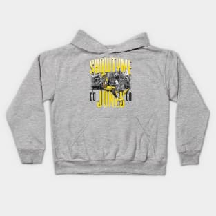 Aaron Jones Green Bay Crowd Leap Kids Hoodie